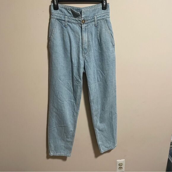 Reformation Cinch Paperbag Straight Leg Jeans- Size 25 - Picture 2 of 11